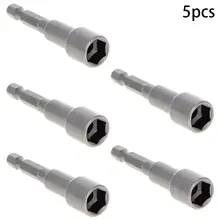 Utoolmart Новинка 5 шт. 1/" немагнитные шестигранные розетки 65 мм длиной 10 мм/13 мм Металлические ударные гайки сеттер драйвер бит адаптер Ручной инструмент