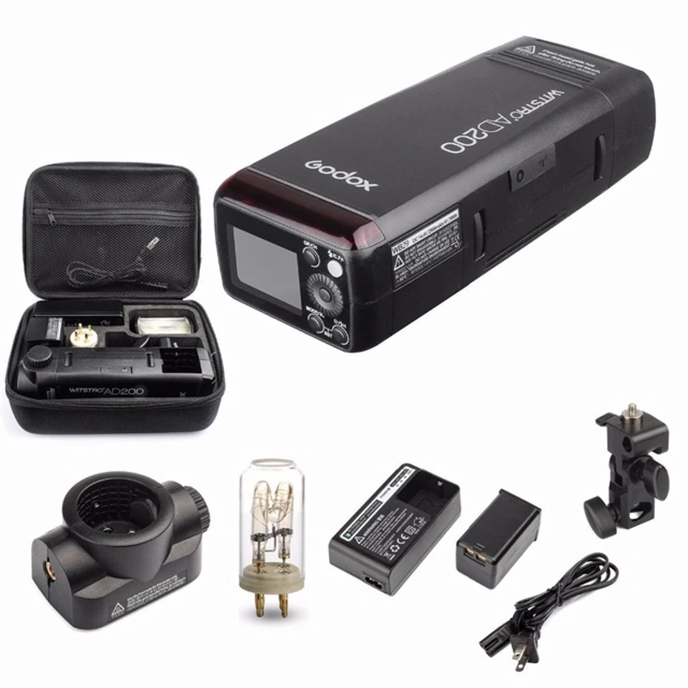 Godox AD200 Kit 200Ws 2.4G TTL Pocket Flash Strobe
