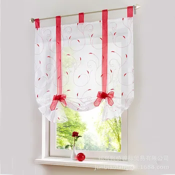 

[Small Chili] Cross Border Electricity Supplier Amazon Foreign Trade Ribbon Height Adjustable Lifting Curtain Rome Embroidery Sh