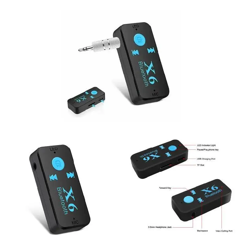 Беспроводной Bluetooth 3,5 мм AUX аудио стерео музыка A2DP автомобильный громкой связи приемник адаптер DQ-Drop