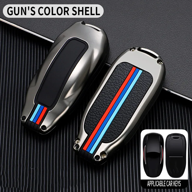 Protezione Per Chiavi In Alluminio, Pelle E Guscio Rigido In Plastica Tesla Model S 3 E X 3701388103907