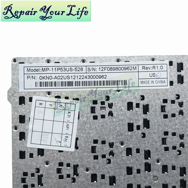 Pegatron B14Y 용 노트북 키보드 Clevo W540 US 영어 레이아웃 MP-11P53US 528 12F089800962M 0KN0-A02US12 black KB