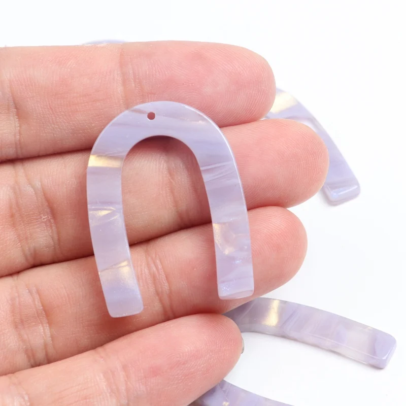 A271-250K-6PCS Серьги в виде черепахи, подвески из ацетата, u-образные подвески, u-образные серьги, 35x26 мм, ACE250 - Окраска металла: A271-250K-6PCS