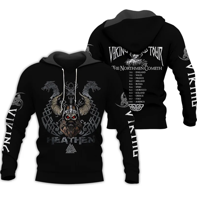 

PLstar Cosmos Viking Warrior Tattoo 3D Printed Shirts casual 3D Print Hoodies/Sweatshirt/Zipper Man Women satan Tattoo-43