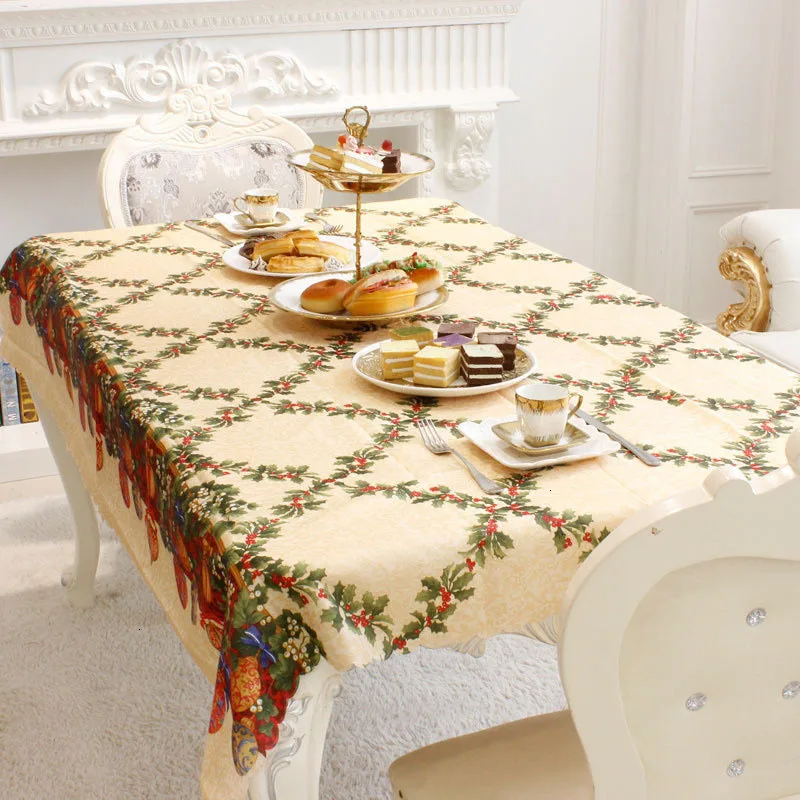 

150*180cm Christmas Flower Tree Table Runner Placemats Tablecloth Mat Wedding Decoration Xmas Party Banquet Home Decor 62919