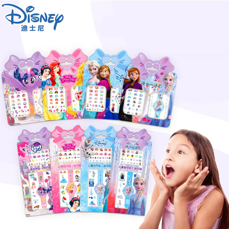 

Girls Frozen 2 Elsa And Anna Makeup Toys Nail Stickers Disney Snow White Princess Sophia Pony Kids Waterproof Tattoo Sticker Toy
