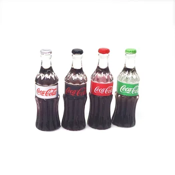

4pcs Dollhouse Cola bottle Miniature Toy Doll Food Kitchen Living Room Accessories Kids Gift Pretend Play Toy