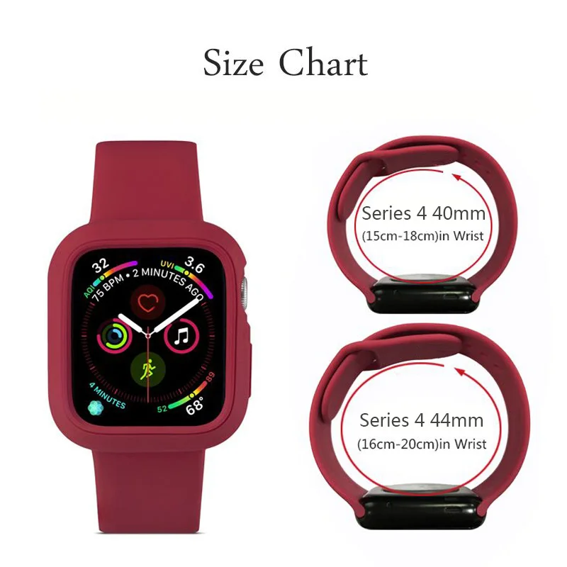 Спортивный чехол ALPQ ремешок для часов Apple Watch 38 мм 40 мм 42 мм 44 мм мягкий силиконовый браслет на запястье для iWatch Series 5 4 3 2 1