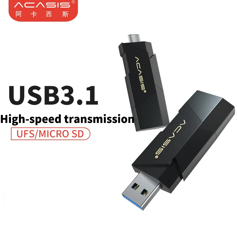 Acasis UFS кардридер для Sansung мобильный USB 3 1 Тип C Micro TF адаптер карта памяти OTG Смарт