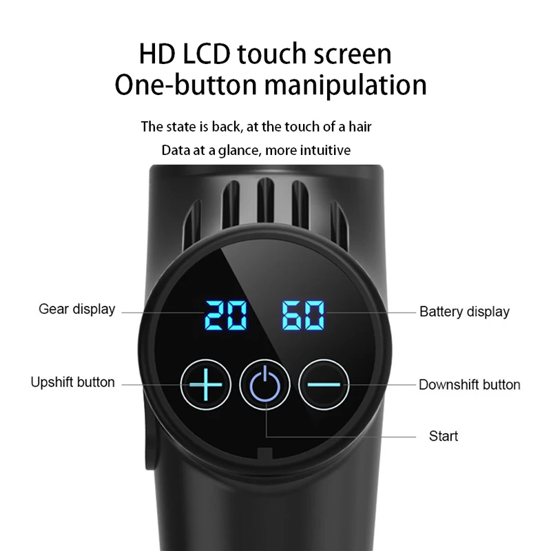 Глубокий массажный пистолет для расслабления тела массажер шеи и спины Вибрация