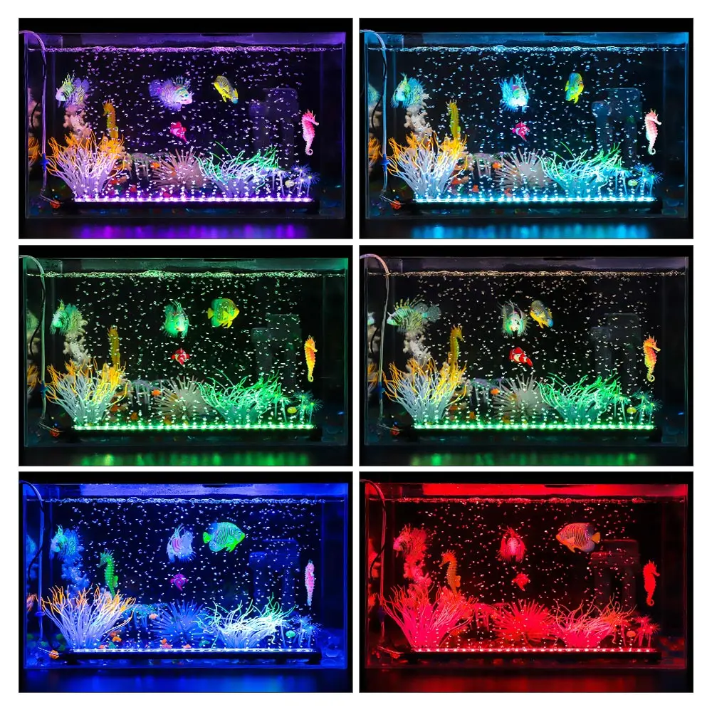 EU/US штекер 18 48 см 5050 RGB светодиодный светильник для аквариума с воздушным