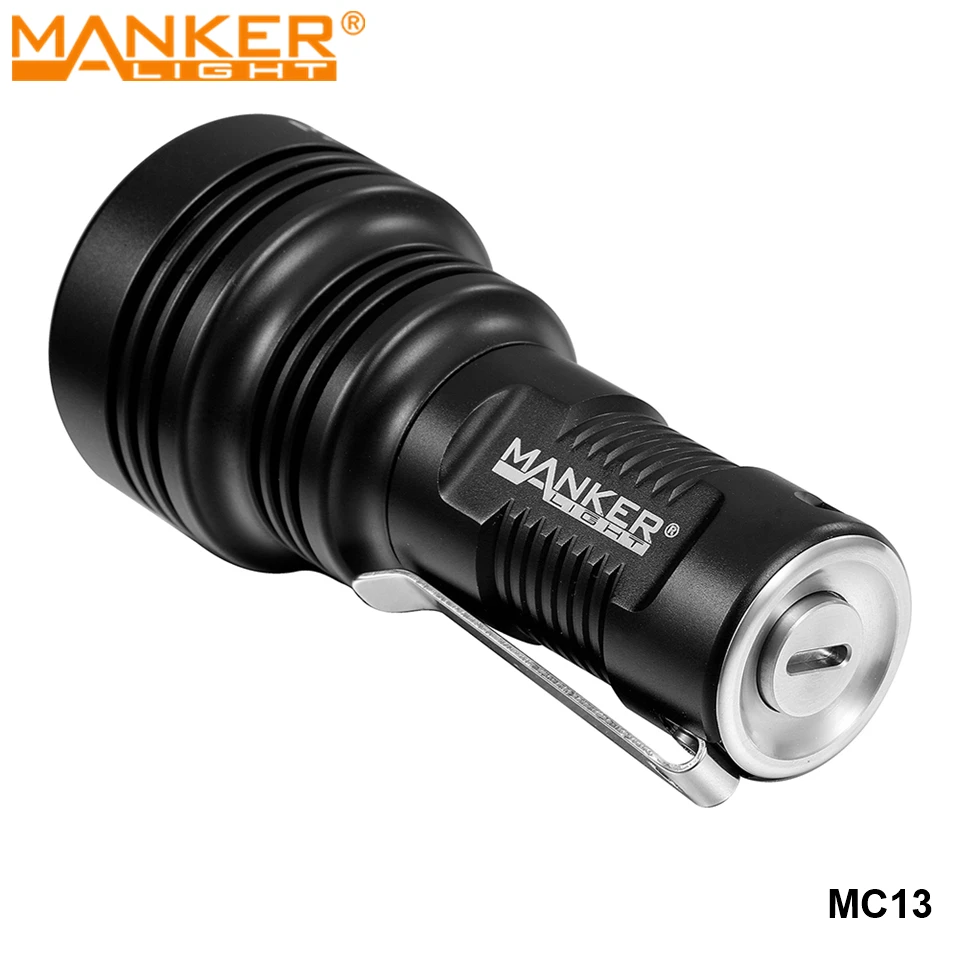 Мощный уличный портативный фонарик Manker MC13 дальнего действия сине красный