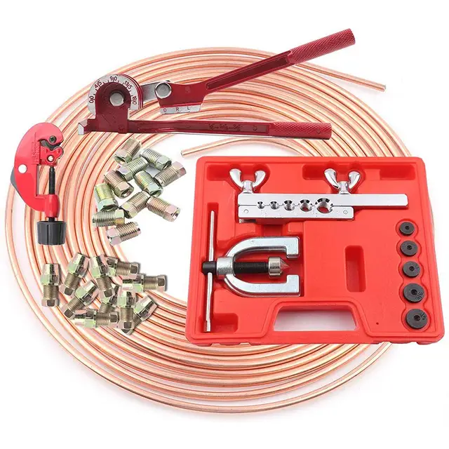 Kit Svasatura Tubi 10 Pezzi - Per Freni, Carburante, Con Taglierina E Matrici, Acciaio High Quality - Foto 6