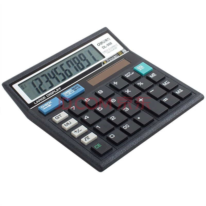 

Dual Power Check Function Calculator 10 Digits Display Black Calculadora Marcadores Caneta Office School Handheld Pocket Type
