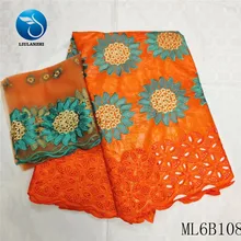 LIULANZHI Африканский базин ткани вышивка хлопок broderie ткань с стоенсом высокое качество удар базин кружево ткань ML6B108