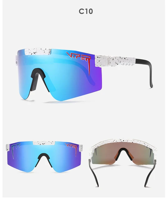 Polarised Pit Viperpit Viper Uv400 Gradient Mirrored Sunglasses For Men -  Windproof Sports Eyewear