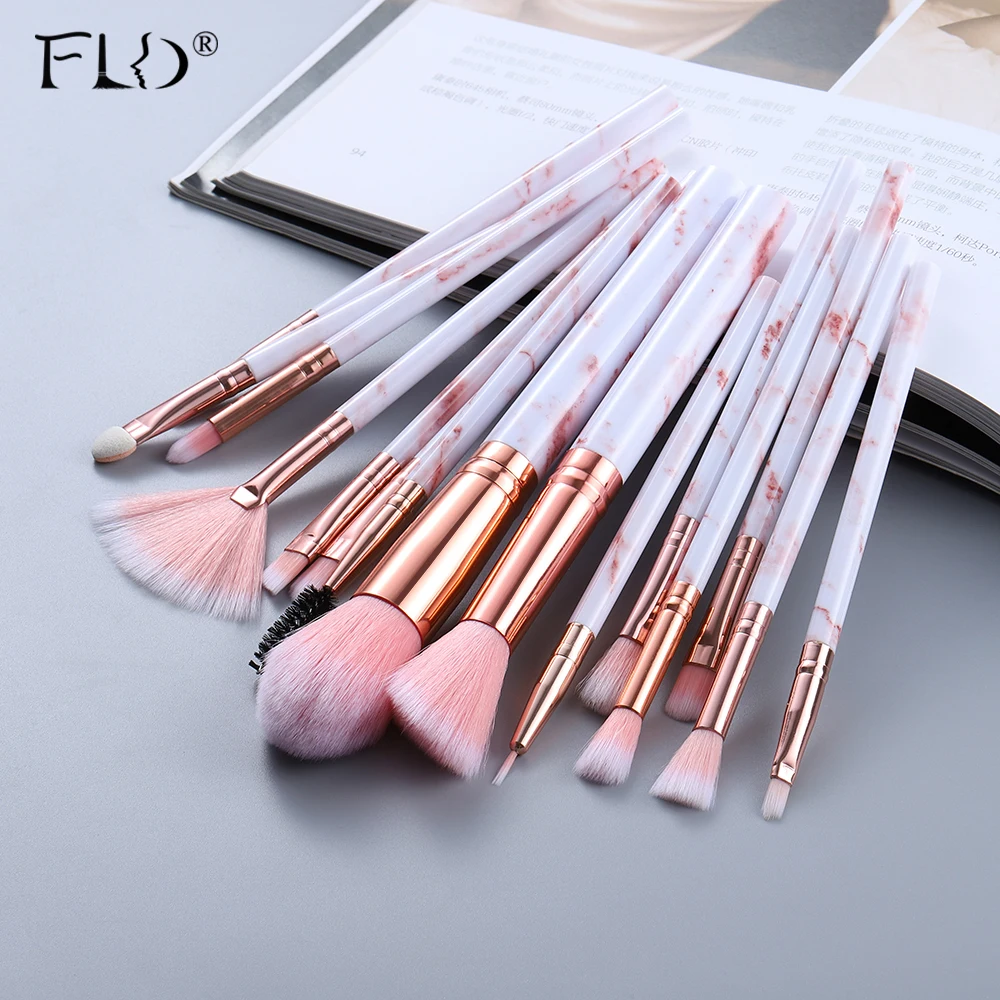 FLD5/15 Uds conjunto de brochas de maquillaje polvo cosmético sombra de ojos Fundación Blush fusión para belleza maquillaje pincel para maquillaje|rizador de pestañas|   - AliExpress - Lo mejor para la piel y la manicura