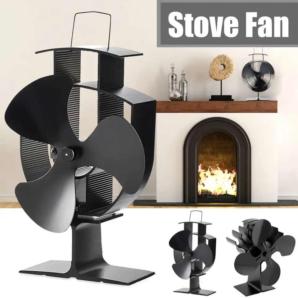 2 3 4 5 Blade Mini Heat Powered Fireplace Fan Stove Fan Eco
