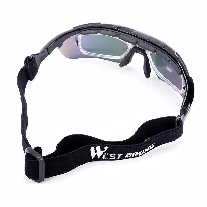 WEST BIKING Cycling Glasses Polarized Bike Bicycle Sunglasses 5 Lens Windproof Anti-fog With Mypia Frame Sport MTB Bike Glasses