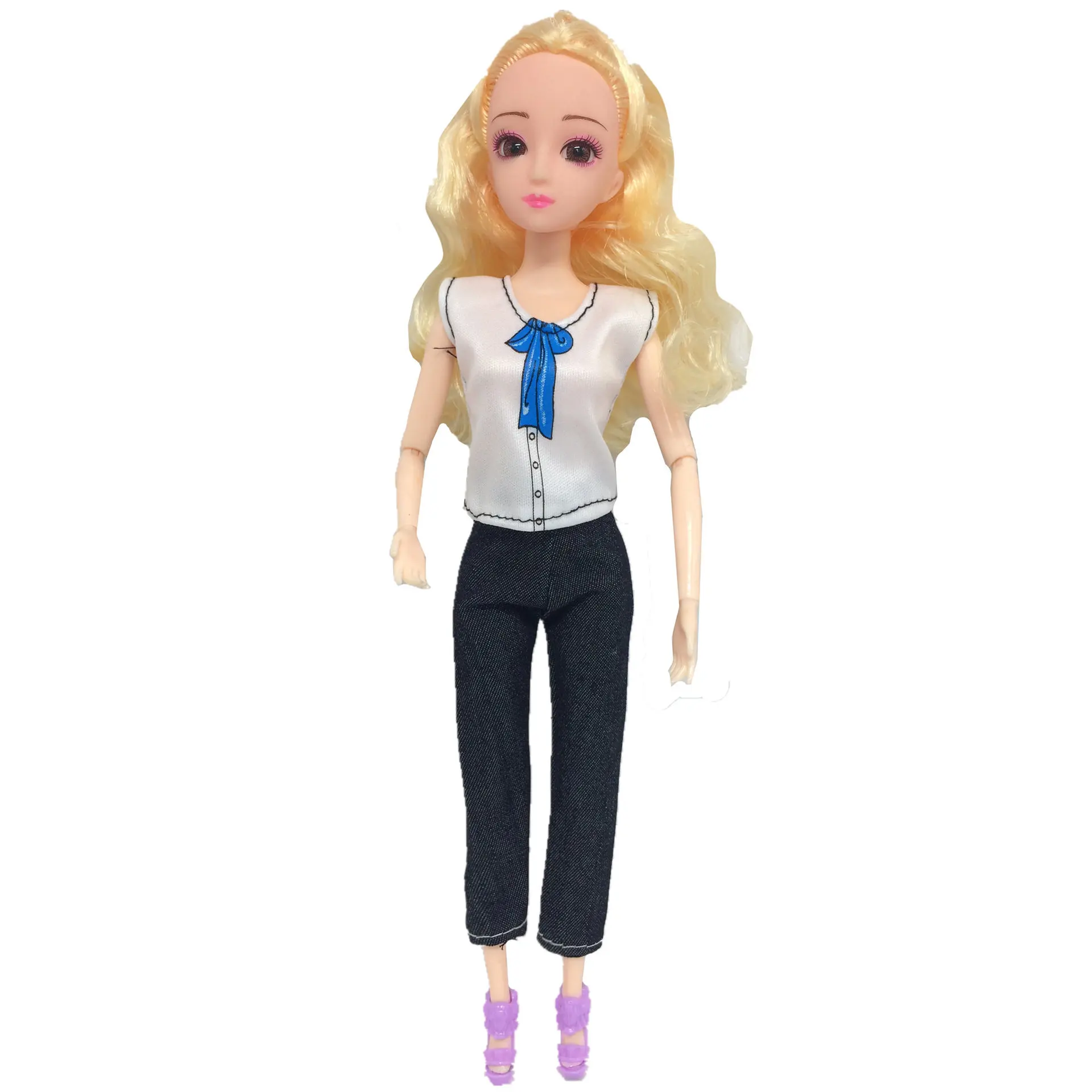 30 см BJD кукла Модная Кукла Одежда для совместного движения тело ручной работы платье сетка юбка повседневный костюм куклы аксессуары Игрушки для девочеккупить куклу