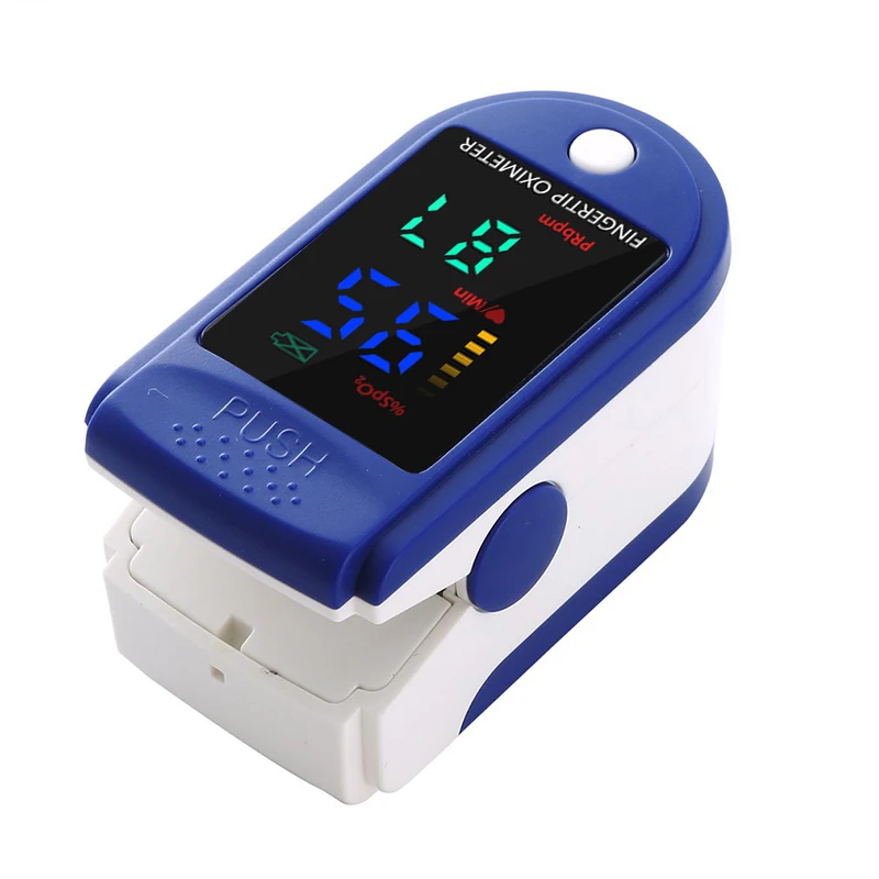 Medical Fingertip Pulse Oximeter Covid Essentials Oxymeters cb5feb1b7314637725a2e7: Black|Blue