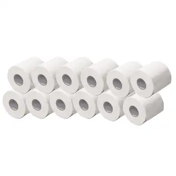 

12 PCs Paper Towels White Toilet Paper Toilet Roll Tissue Roll Pack Of 4Ply Paper Towels Tissue Soft Skin-Friendly Paper Towel D