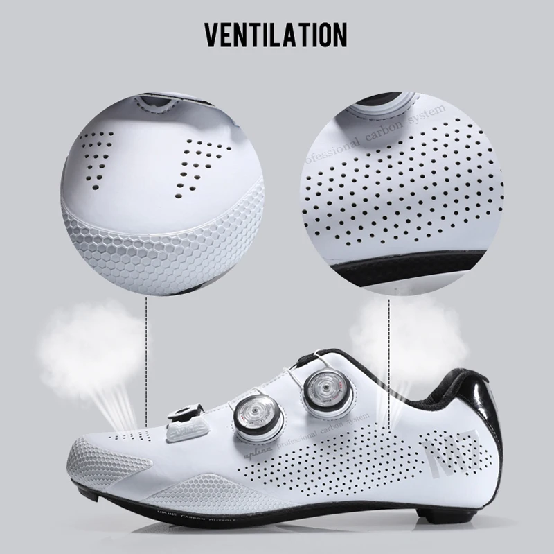 UPLINE 14 level hardness carbon fiber sole road bike professional self-locking cycling shoes Compatible cycling shoes