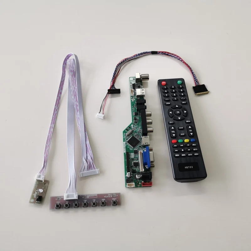 For LP156WH4-TLP1/TLP2 VGA+HDMI+AV+USB+RF 15.6" T.V56 screen controller drive board notebook PC 1366*768 LVDS 40Pin WLED DIY kit