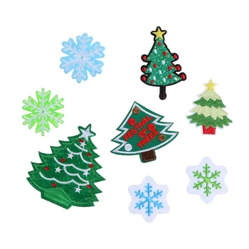 

40 Pcs Garment Patches Creative Beautiful Clothes Patch Christmas Patches Snowflake Clothing Patches for Home Parties DIY