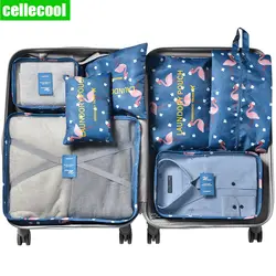 Cellecool 7 шт./компл. домашнего путешествия аксессуары, органайзер для путешествий чемодан Одежда Набор для отделки Портативный перегородки
