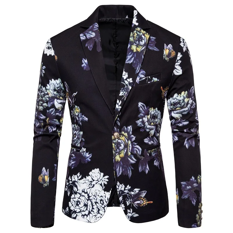 2019 Season Gentleman Business Slim Fit Printed Shirt Suit Korean-style Casual Fashion Handsome Youth Coat 2019 Season Gentleman Business Slim Fit Printed Shirt Suit Korean-style Casual Fashion Handsome Youth Coat