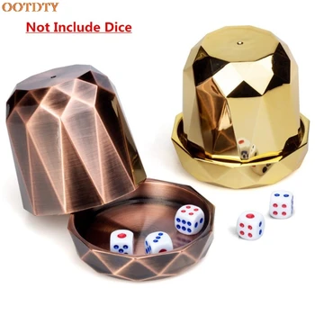 

ABS Electroplate Diamond Dice Cup with Bottom Tray Drinking Party Bar Dice Game Casino Props Entertainment Accessories