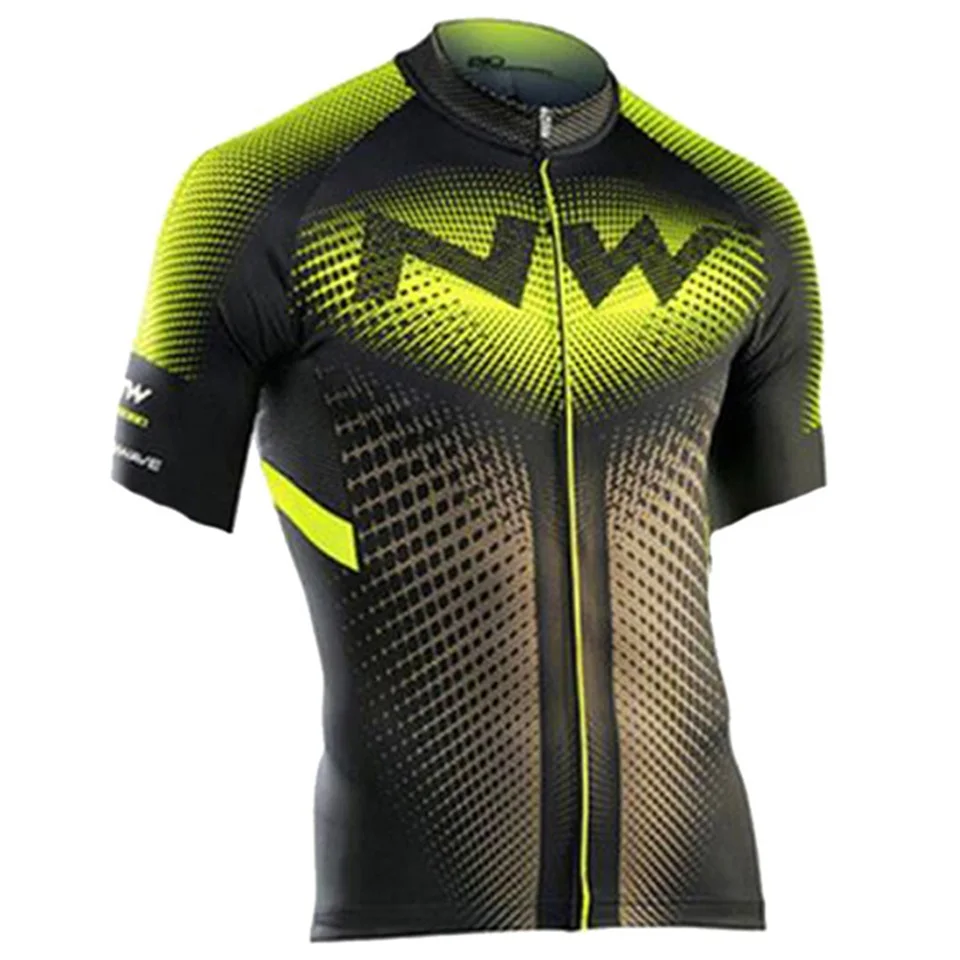 

2019 NW Quick-Dry Flour Green Cycling Jersey Summer Short Sleeve Mountian Bike Cycling Clothing Racing Bicycle Clothes For Mans