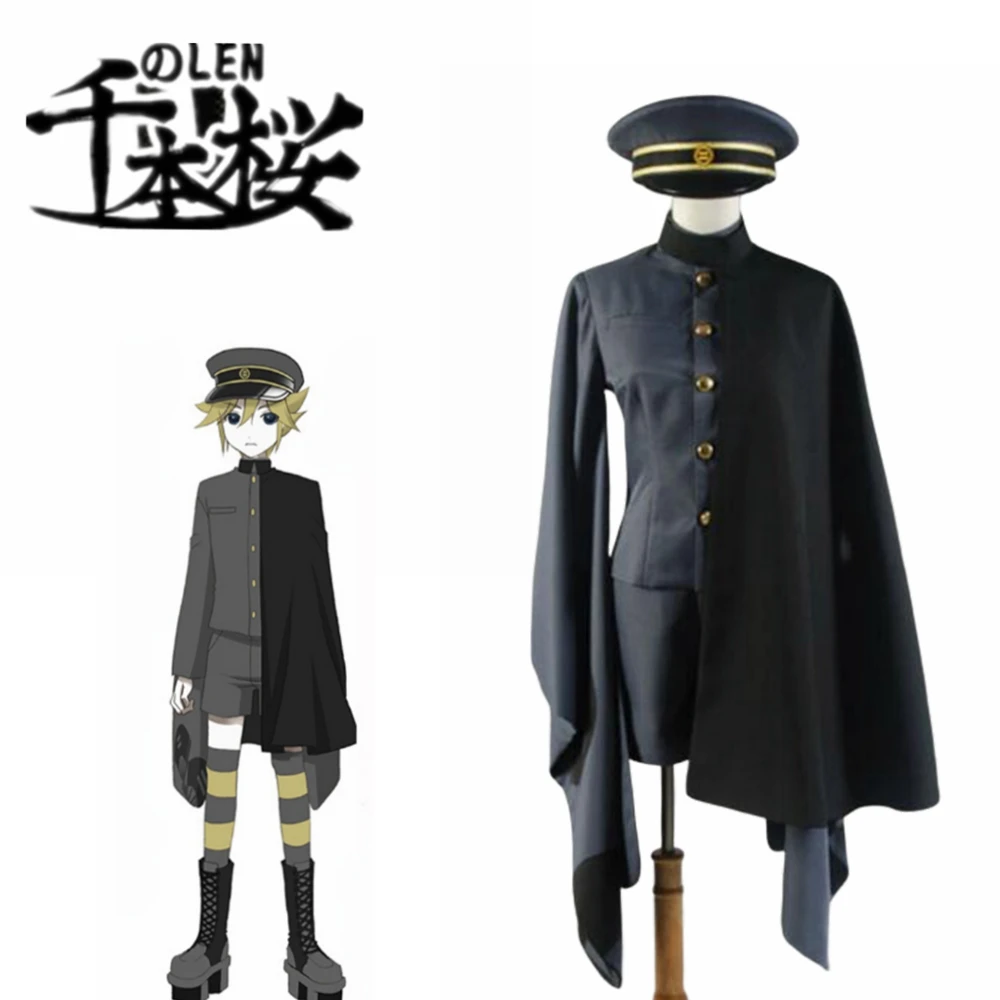 Costume Senbonzakura Vocaloid косплей кагамине Лен костюм, кимоно для костюмированного представления армейская униформа ткань для мужчин женщин на Хэллоуин - Цвет: Costume