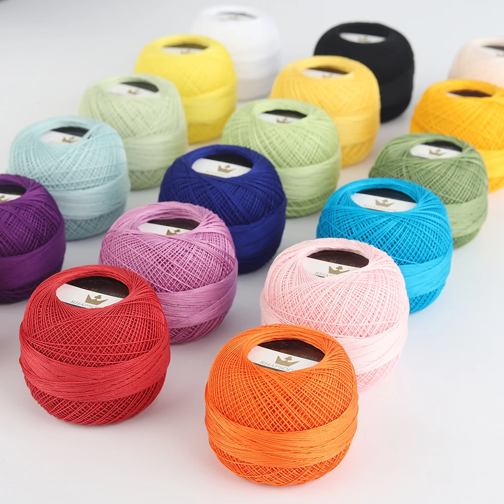 Rhapsody Premium Quality 18 Colors Size 80 Egyptian Cotton Thread For