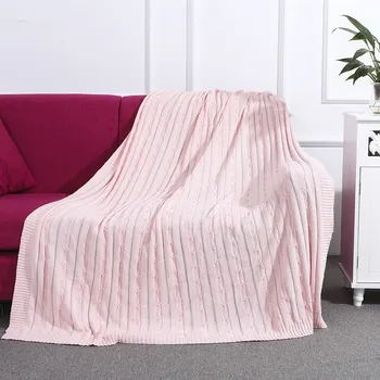

Home Knitted Throw Blanket Sofa Couch Bed Sleeping Warm Cover Solid Color