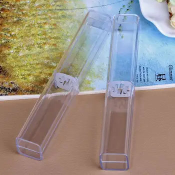 

200pcs Pen Boxes Plastic Transparent Case Pen Holder Gift Crystal Pen Packaging Boxes Stationery School Office Gifts