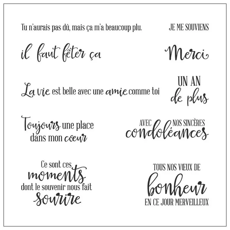 French Alphabet DIY Silicone Clear Stamp Cling Seal Scrapbook Embossing Album Decor clear stamps clear rubber stamps