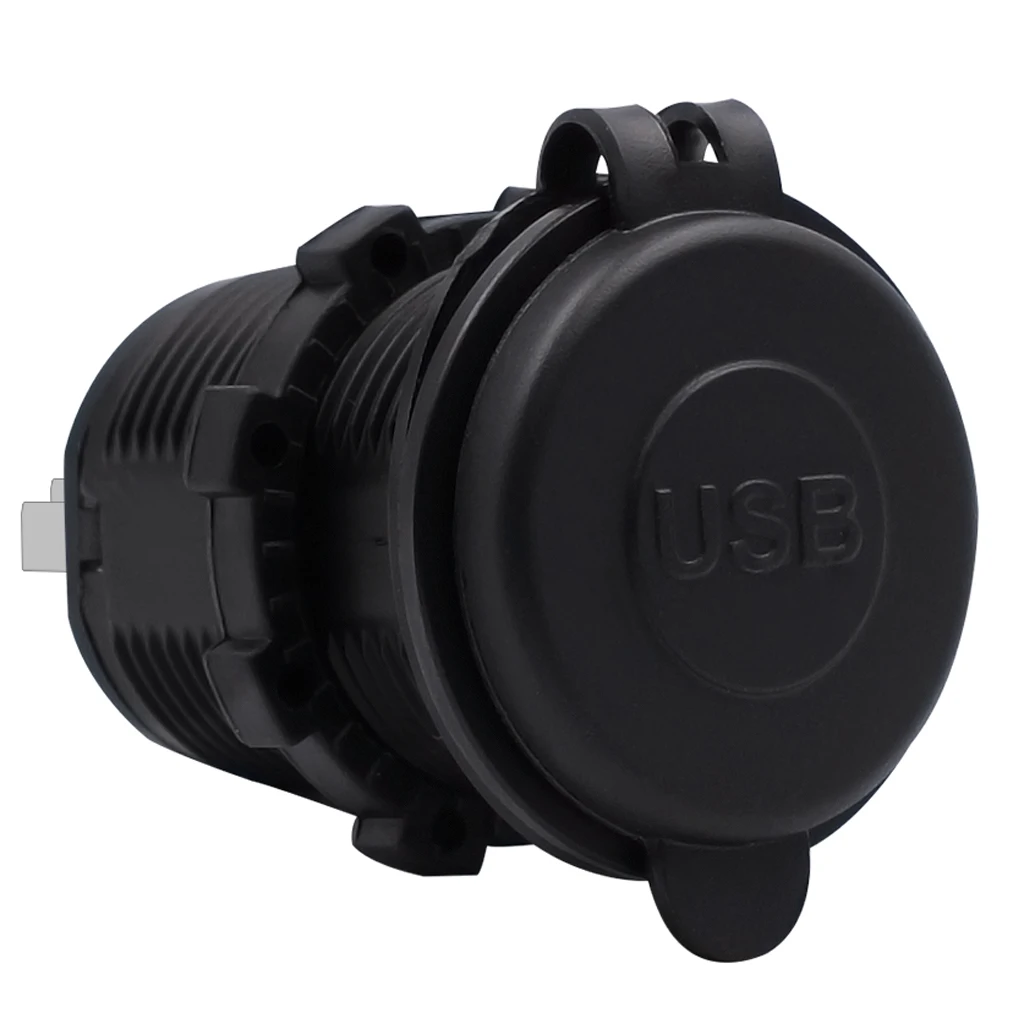 Зарядное устройство с двумя usb-разъемами с водонепроницаемым и пылезащитным покрытием для мотоцикла