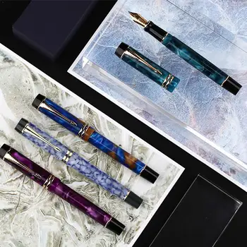 

1PC Moonman M600S Checkerboard Fountain Pen Germany 0.5mm Schmidt Fexibl Nib Pen Gift Fine Writing Office Fashion Excellent I2P5