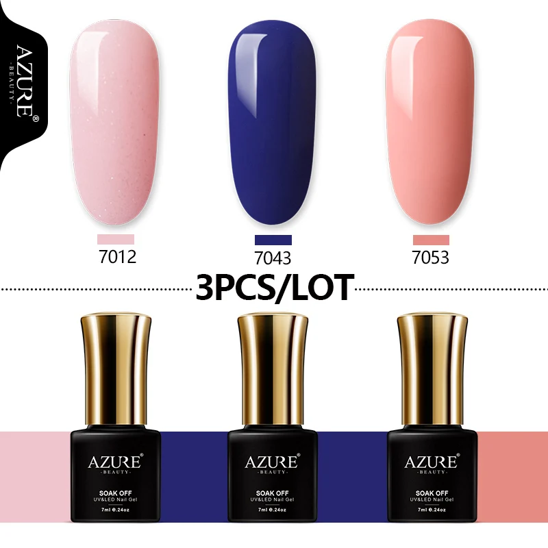 15 AZURE BEAUTY Гель-лак для ногтей Гель-лак UV Led Soak Off 4 шт./лот Гибридный лак комплект гель-лака Vogue лазурный гель лак-эмаль для ногтей - Цвет: 15