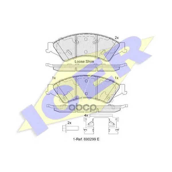 182109_колодки Дисковые Передние! Ford Ranger 2.2tdci/3.2tdci 11 Icer 182109 Icer арт. 182109