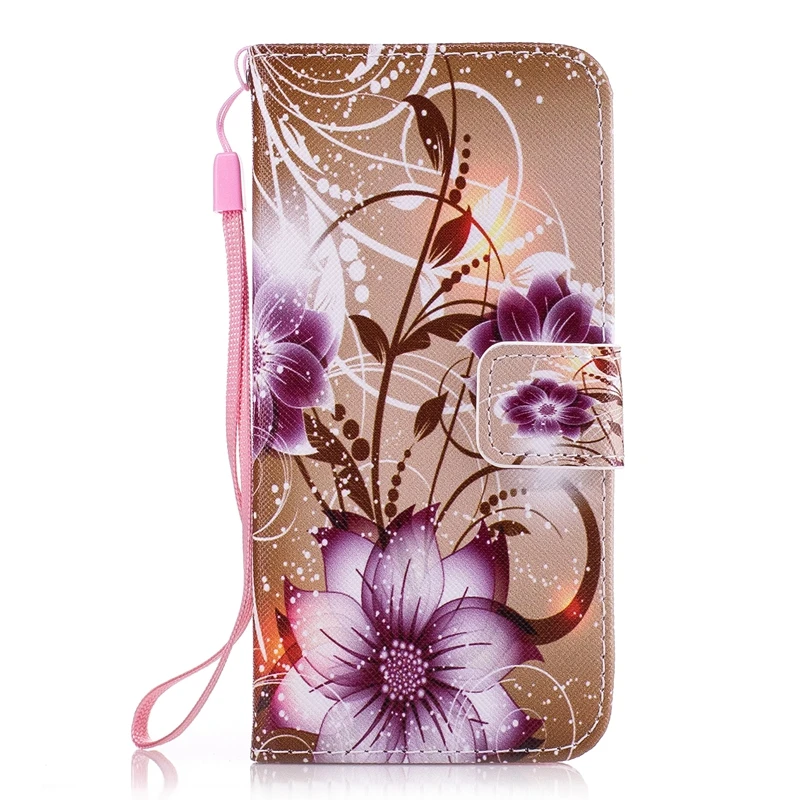 Кожаный чехол-книжка с рисунком Совы и цветов, мягкий чехол для samsung Galaxy S3 S4 S5 Neo mini S6 S7 edge S8 S9 Plus - Цвет: Lotus