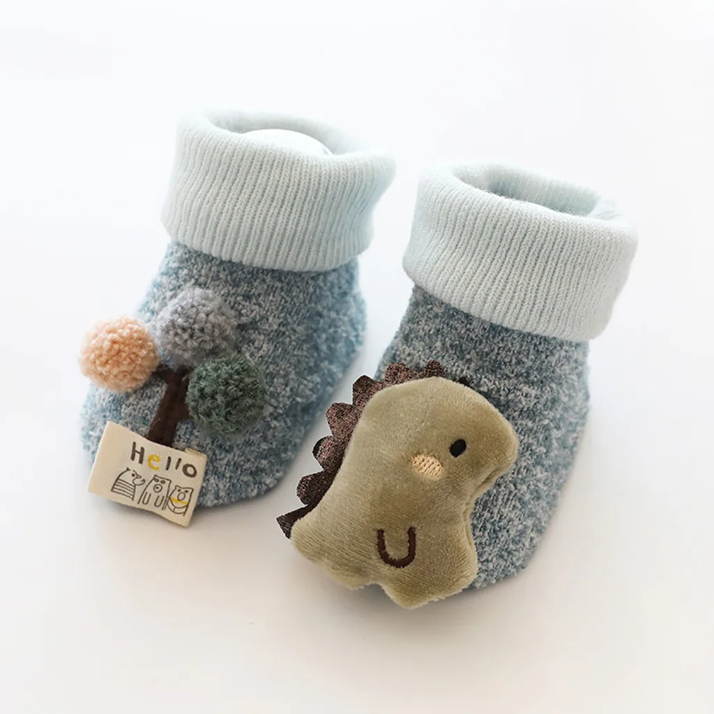 Winter Sofa Socks Baby Toddler Kids Baby Boys Girls Cartoon 3d Animal Anti-slip Knitted Warm Socks Newborn skarpetki niemowlak