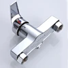 Triple Bathtub Hot and Cold Mixing Water Faucet Sink Spray Double Shower Head Deck Taps Home Improvement Parts 2