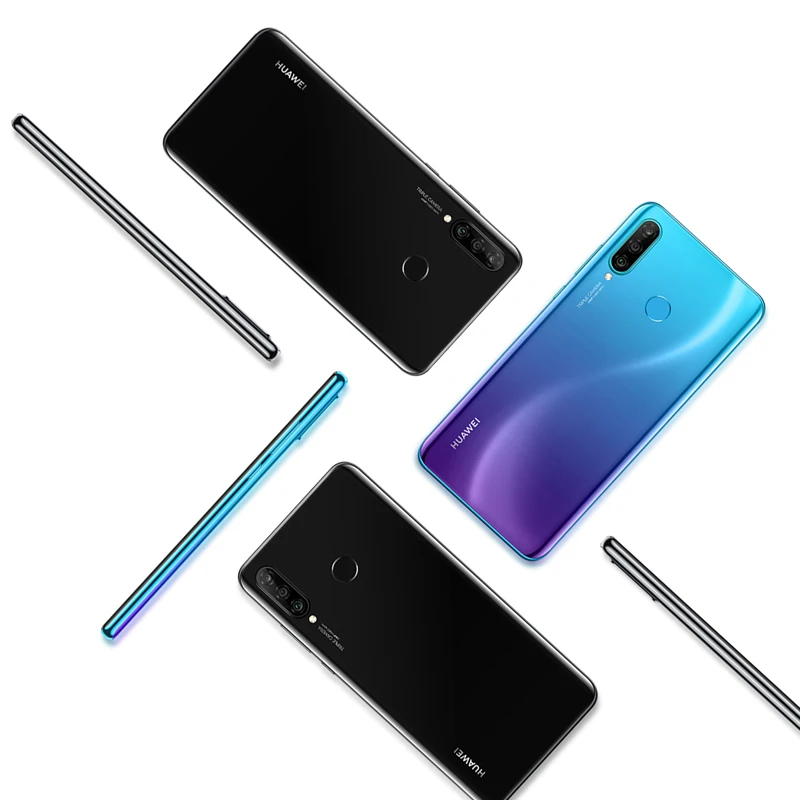 HUAWEI P30 Lite, 6 ГБ, 128 ГБ, глобальная версия, смартфон, тройная камера Kirin 710, Восьмиядерный мобильный телефон, Android 9, фронтальная камера 32 МП