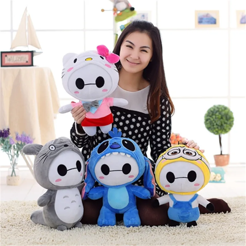 Explosion style cute cartoon hand-made plush toy big white turned into a Stefan My Neighbor Totoro Little Yellow Man KT Cat Doll