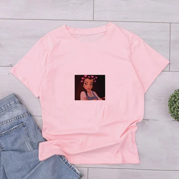 

Spoof princess Women Creative Design Print T Shirts New Arrival Summer Style Men Women T-Shirt Oversized Clothes