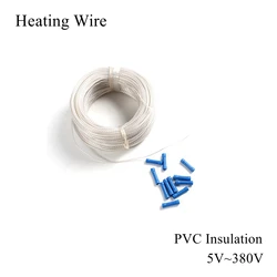 1.4mm 5V 12V 24V 110V 220V PVC Insulation Heating Wire Copper Alloy Wires Freeze Infrared Heat Water Pipe Frost Warm Floor Sewer