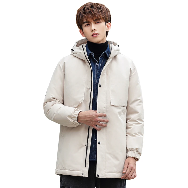 2021 new working white eiderdown leisure youth popular down jacket lovers warm coat men and women simple hats black jacker
